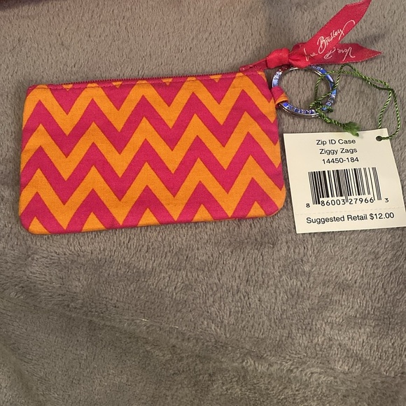 🩷🧡VERA BRADLEY🩷🧡Little Hipster & Zip ID Case in Zippy Zags/NWT - Picture 4 of 8
